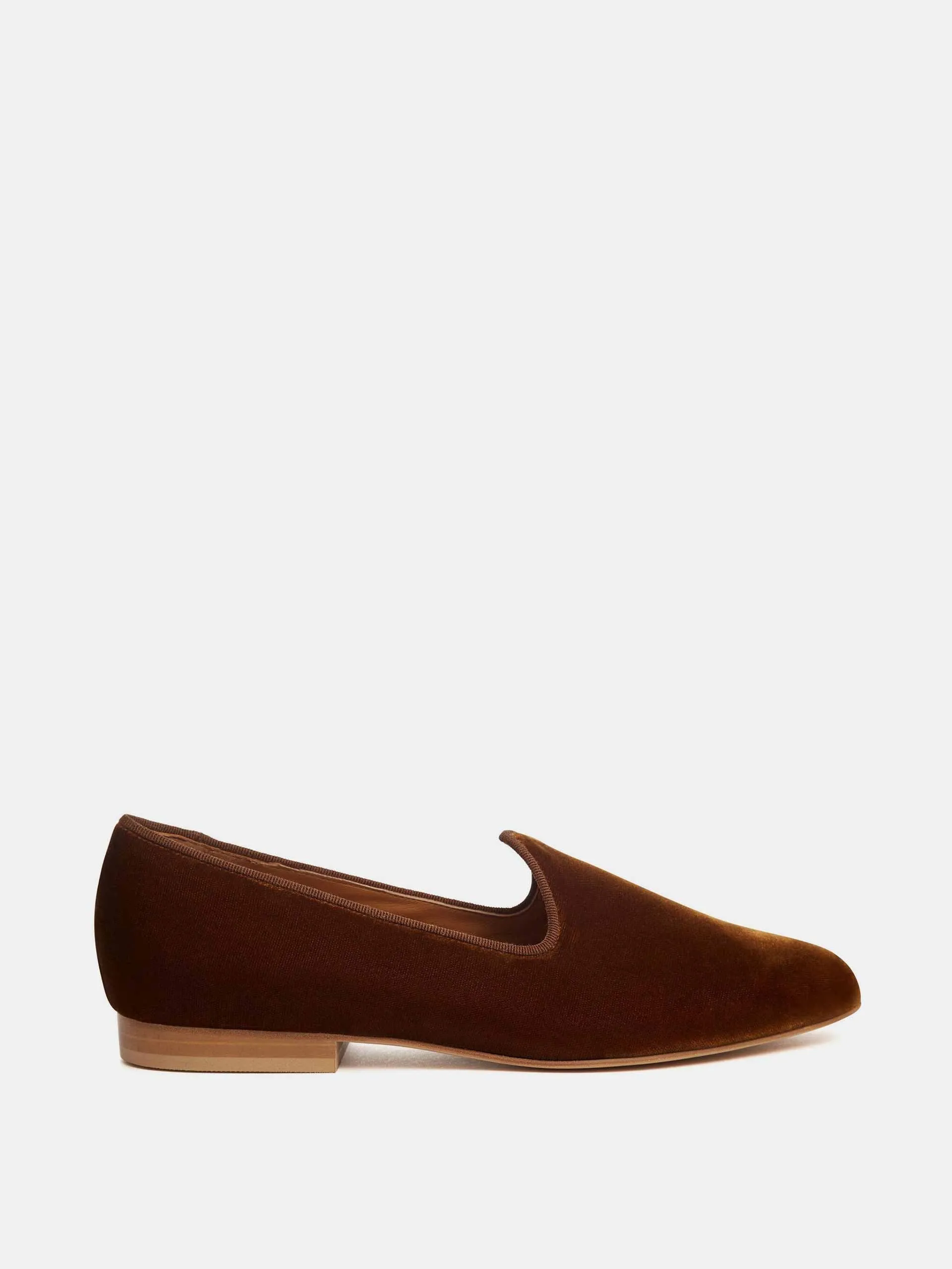 Amber velvet Venetian slipper