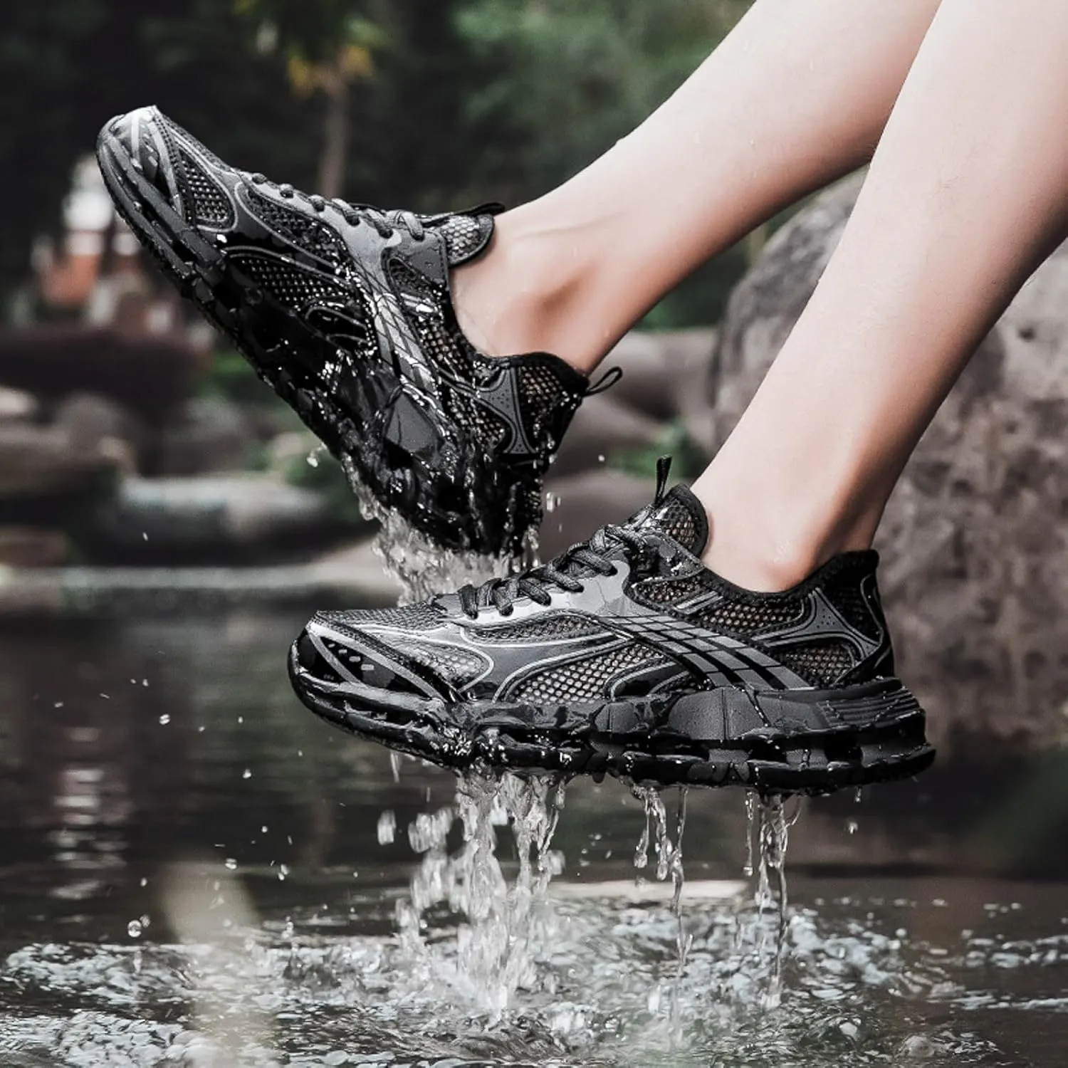 Arch Support Fitness Sneaker for Men Comfortable Breathable Lace Up Sneaker Men's Lightweight Cushion Sneakers