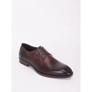 Bubber Couture Dark Brown Single Monk Strap Italian Leather Monk Straps