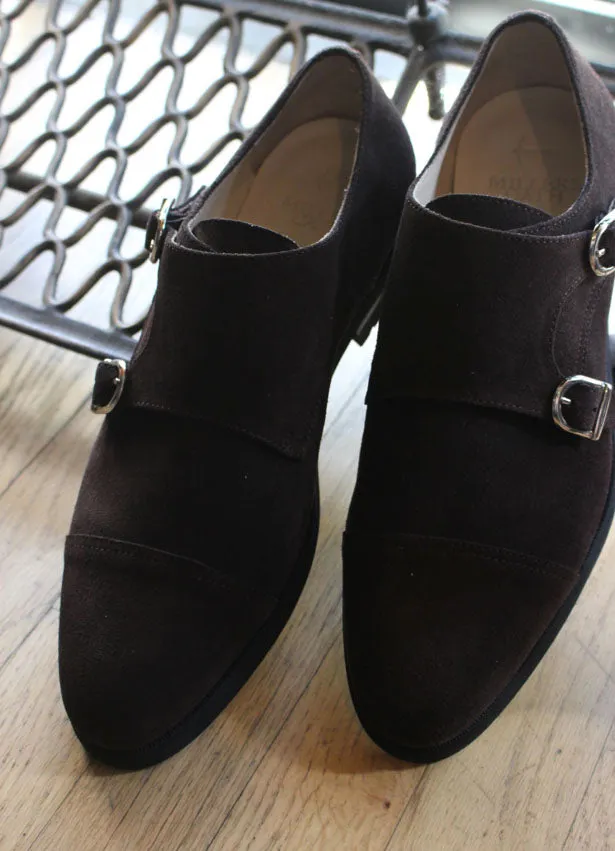 Chocolate Suede Double Monk Strap w/ Comando Sole