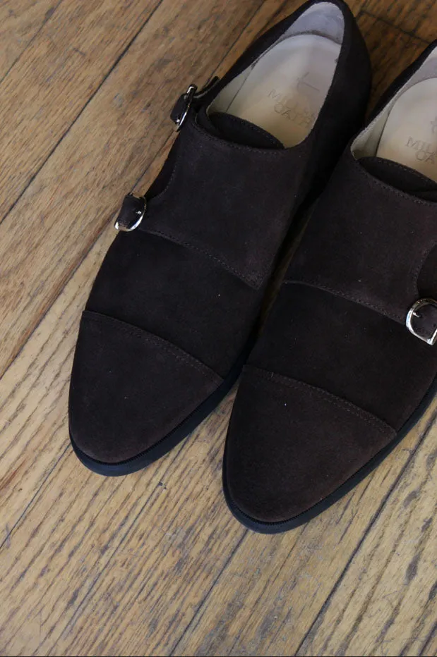 Chocolate Suede Double Monk Strap w/ Comando Sole
