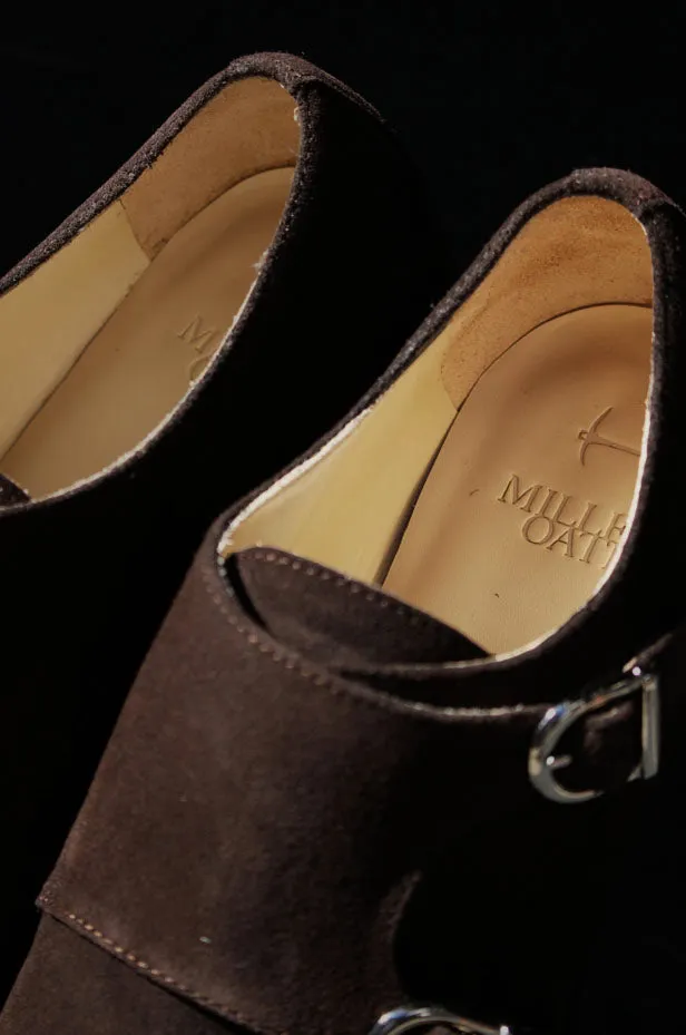 Chocolate Suede Double Monk Strap w/ Comando Sole