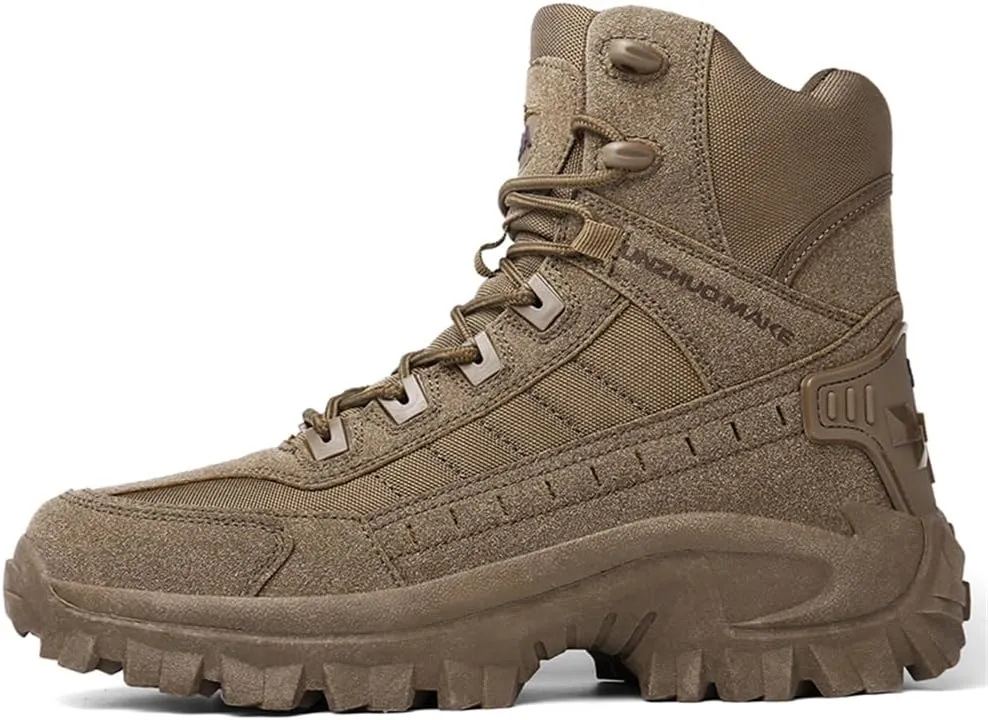 CHUUMEE Men's Tactical Work Boots Splash Resistant Durable Outdoor Suede Hiking Boots Breathable Army Desert Boots