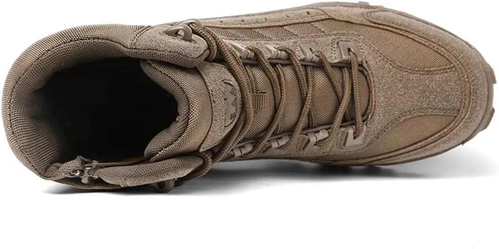 CHUUMEE Men's Tactical Work Boots Splash Resistant Durable Outdoor Suede Hiking Boots Breathable Army Desert Boots