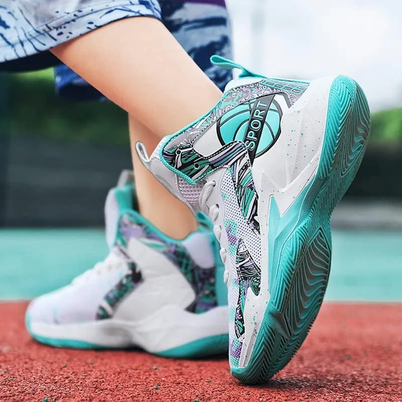 DHOVOR Boys Girls Basketball Shoes Kids Athletic Shoes Fashion Sneakers Non-Slip Tennis Shoes Boys (Big Kid/Little Kid)