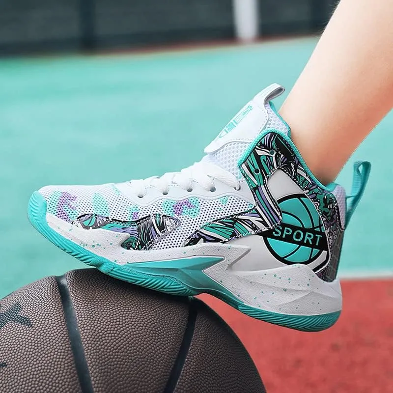 DHOVOR Boys Girls Basketball Shoes Kids Athletic Shoes Fashion Sneakers Non-Slip Tennis Shoes Boys (Big Kid/Little Kid)