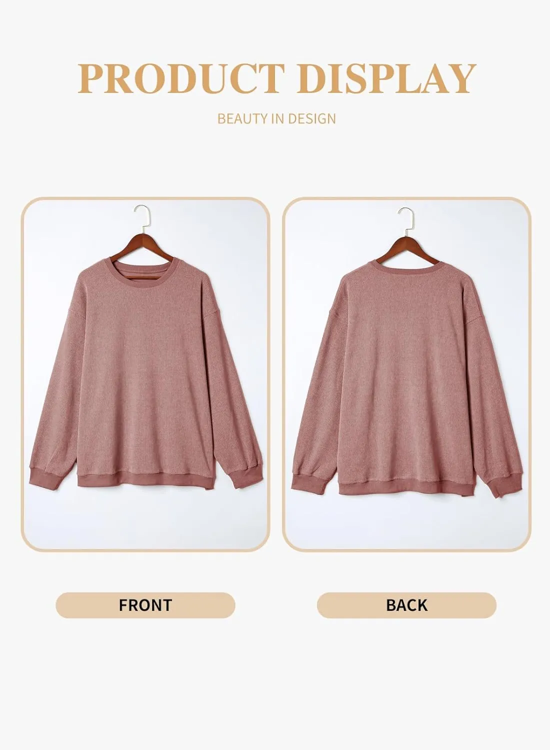 Eytino Women Plus Size Sweatshirts Long Sleeve Crew Neck Casual Oversized Soft Pullover Tops Shirts(1X-5X)