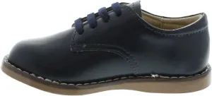FOOTMATES Willy Lace-Up Leather Oxford Girls and Boys Dress Shoes with Wide Toe Box and Custom-Fit Insoles, Non-Marking Outsoles - for Infants, Toddlers, and Little Kids, Ages 0-8
