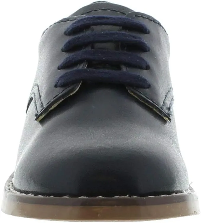 FOOTMATES Willy Lace-Up Leather Oxford Girls and Boys Dress Shoes with Wide Toe Box and Custom-Fit Insoles, Non-Marking Outsoles - for Infants, Toddlers, and Little Kids, Ages 0-8