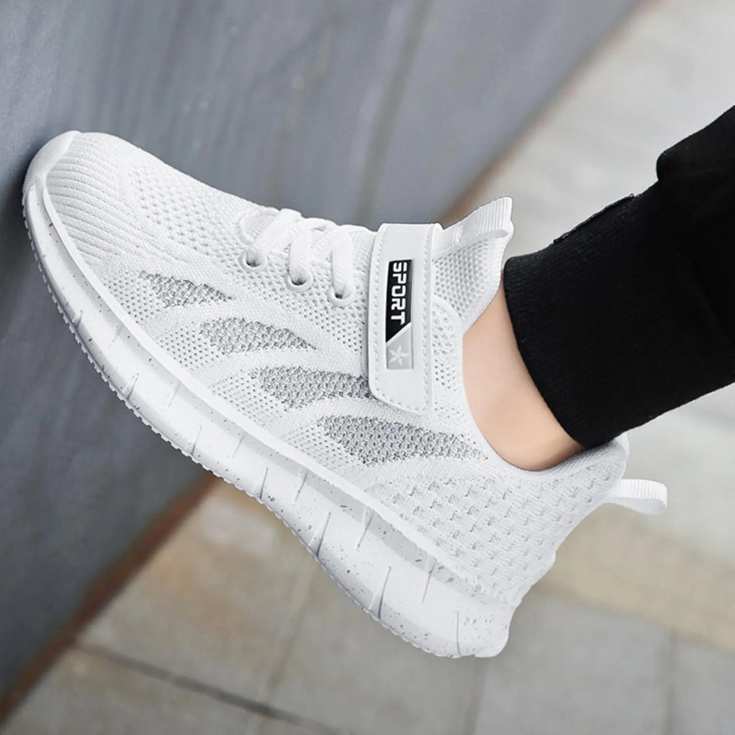 IWIHMIV Running Shoes for Boys Casual Kids Lightweight Breathable Running Sneakers Athletic Sport Tennis Walking Shoes