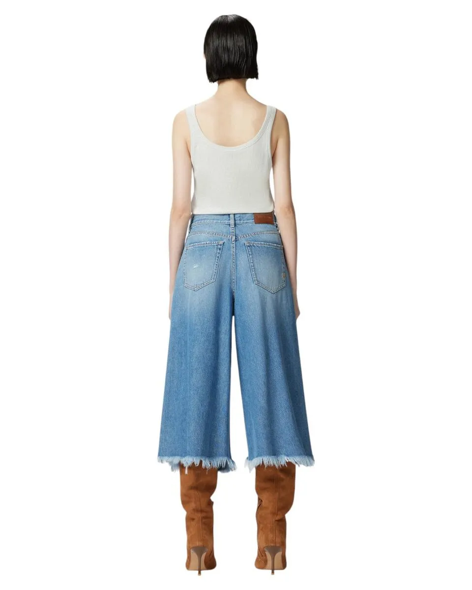 Jeans Bermuda Ampi in Denim Soft