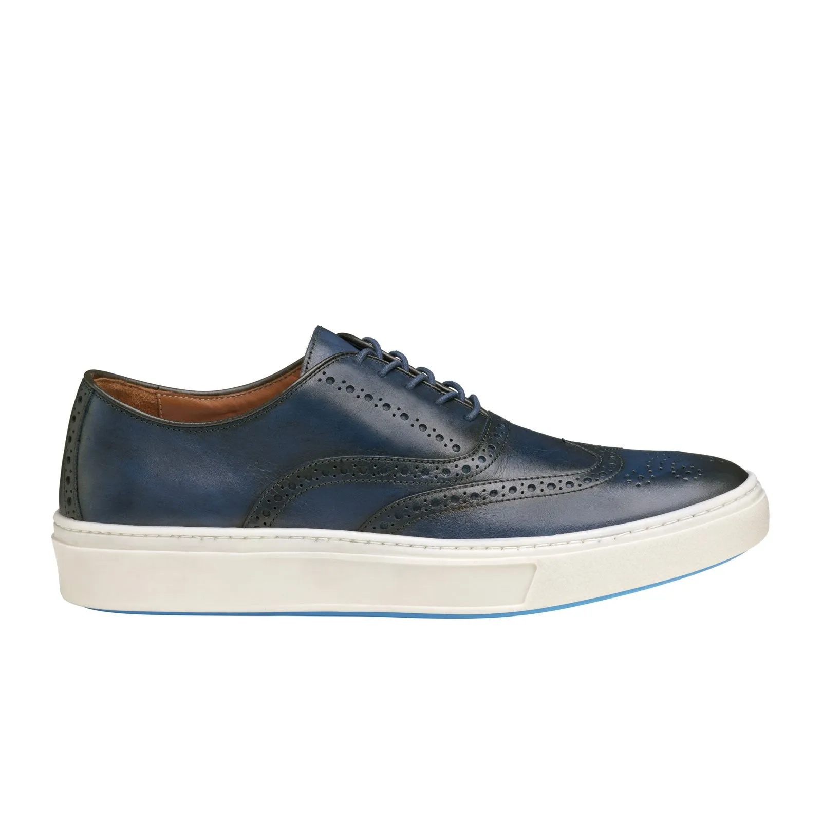 Johnston & Murphy Hollins Wingtip Oxford (Men) - Navy Full Grain