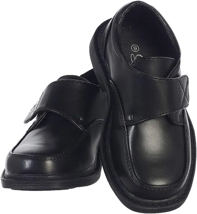 Lito Children's Wear Boys Matte Shoes, Black, 13 Little Kid