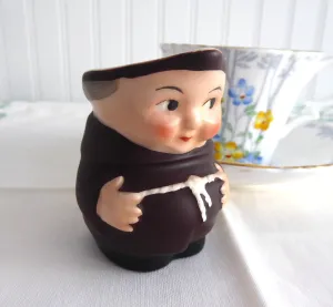 Little Monk Friar Tuck Hummel Cream Jug West Germany Black Shoes 1950s Creamer