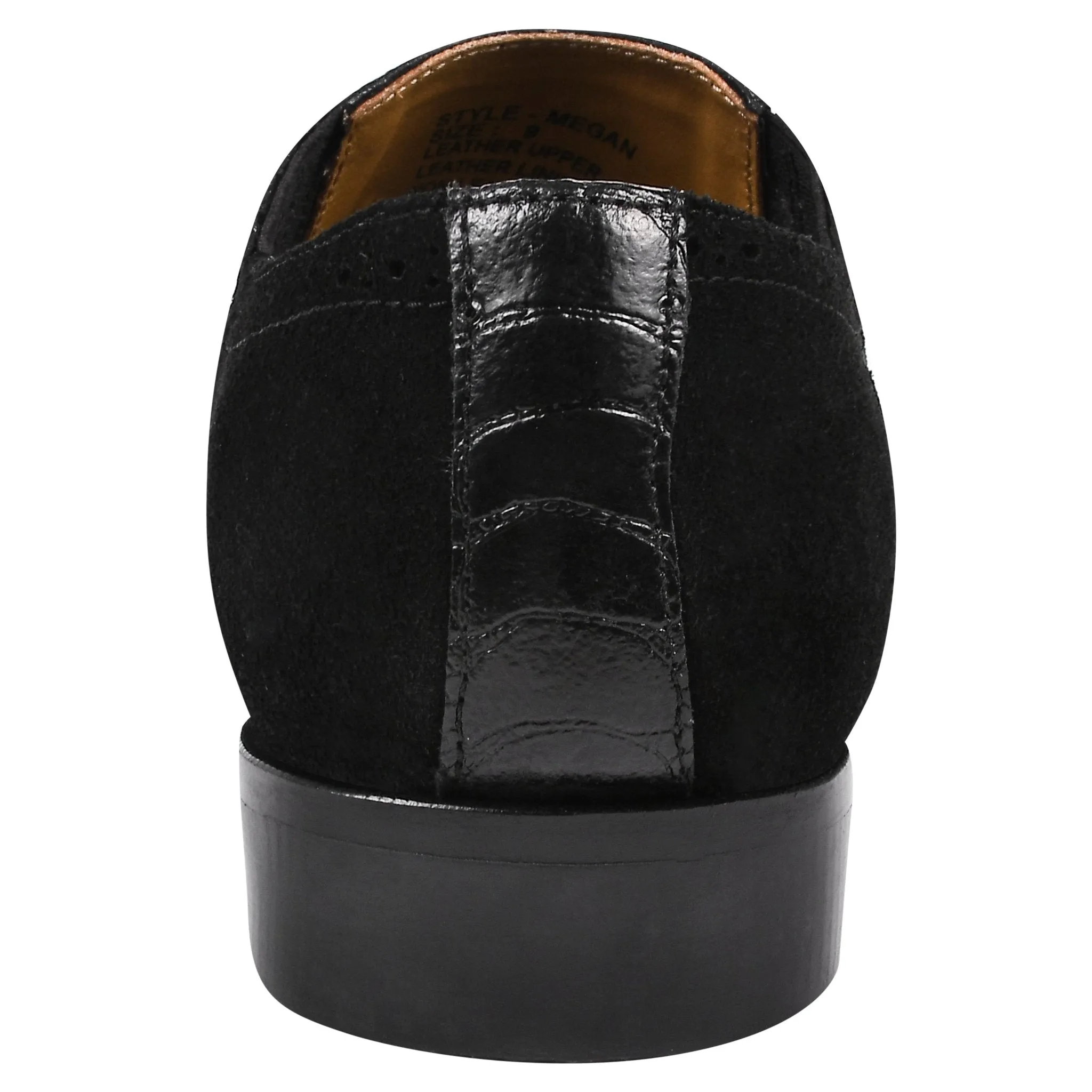 Megan Men?? Ostrich Leg Printed Suede Leather Loafer Shoes