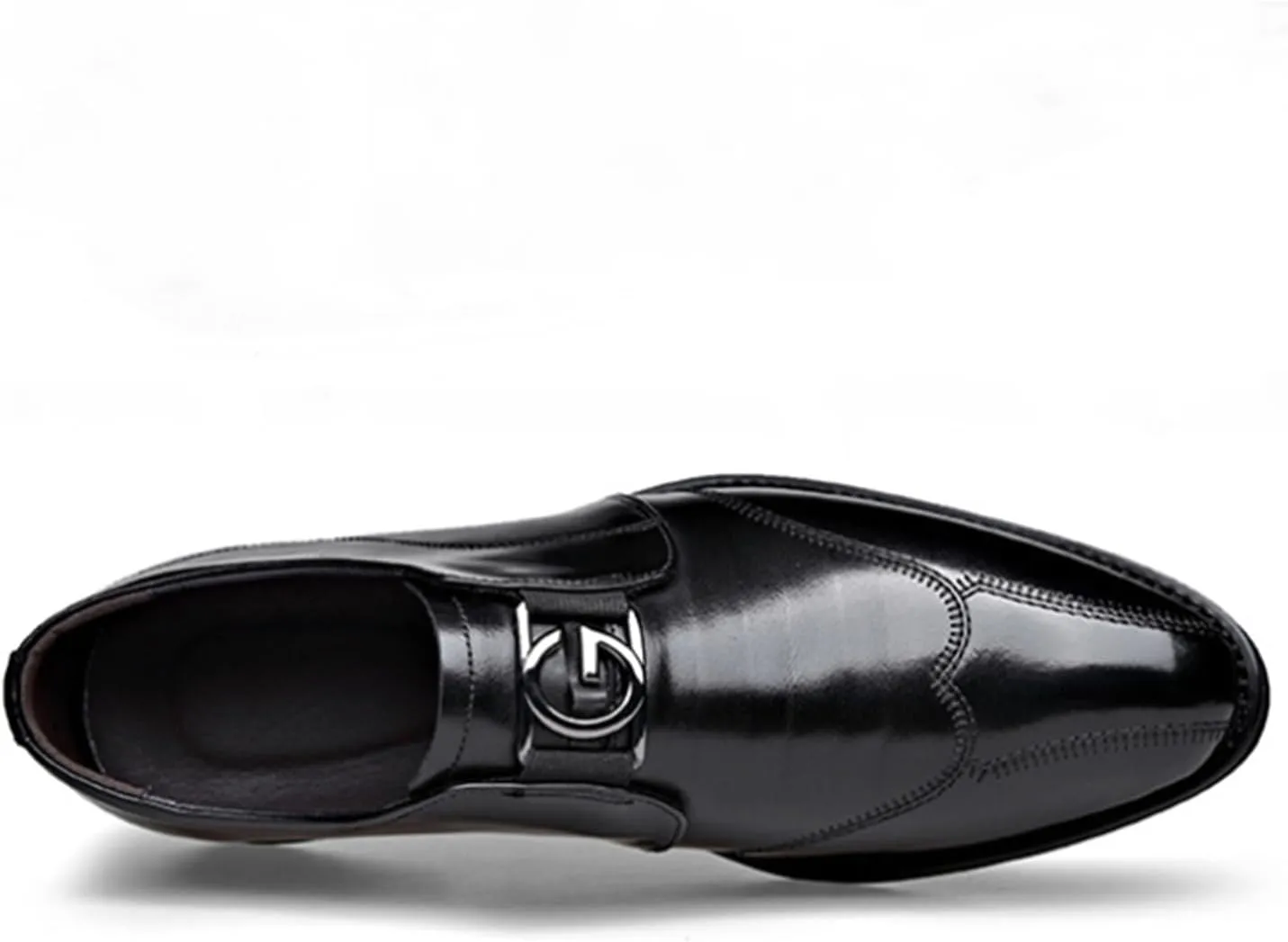 Men Loafer Shoes Classic Pointed Toe Pull-on Formal Oxfords Shoes Office Casual Slip-Ons Business Wedding Dress Shoes