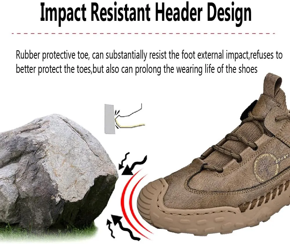 Mens Casual Hiking Outdoor Breathable Sneakers Lightweight Oxfords Anti-Slip Climbing Shoes