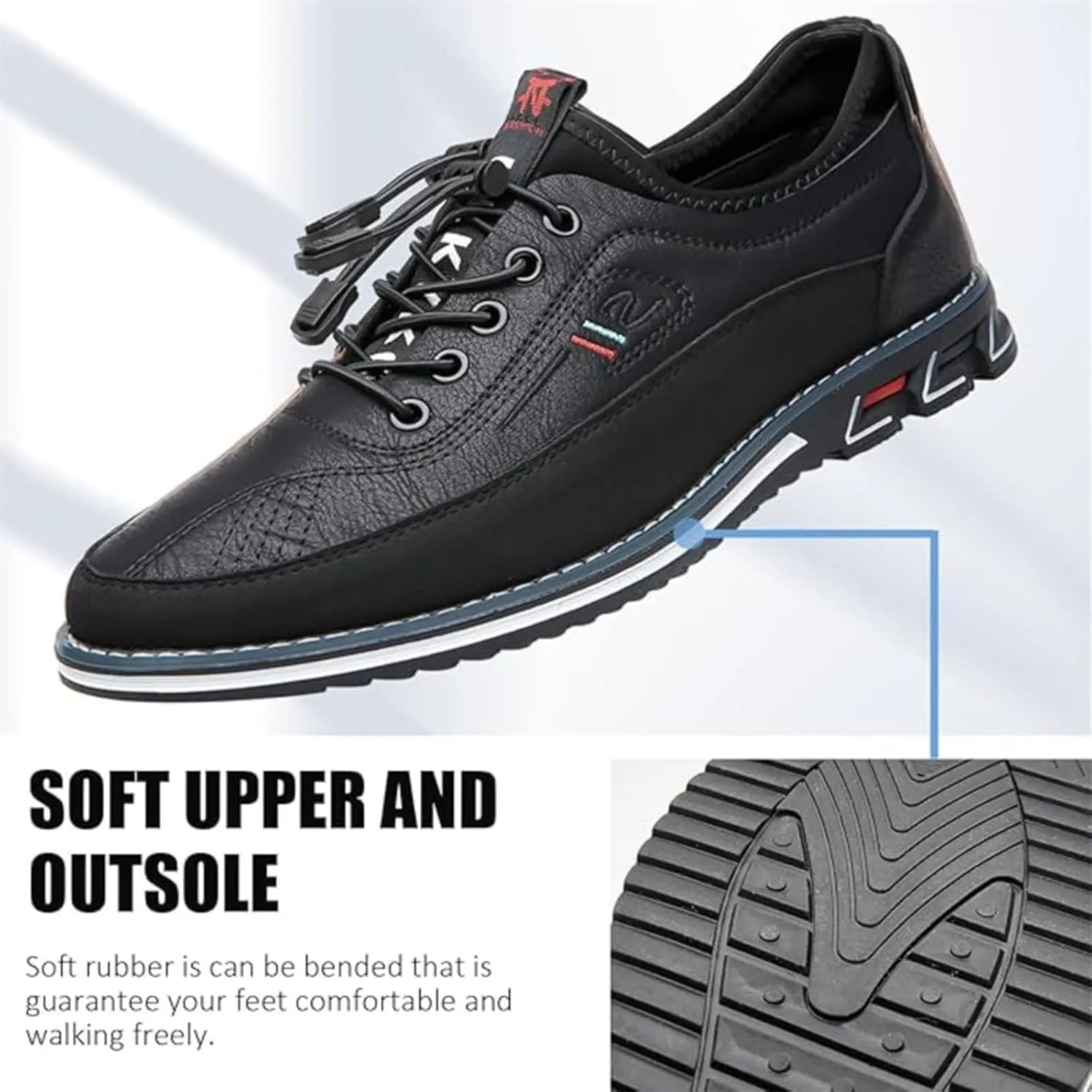Mens Dress Shoes Casual Oxfords Lace-Up Lightweight Formal Business Shoes Leather Loafers Fashion Sneakers Driving Loafers Orange