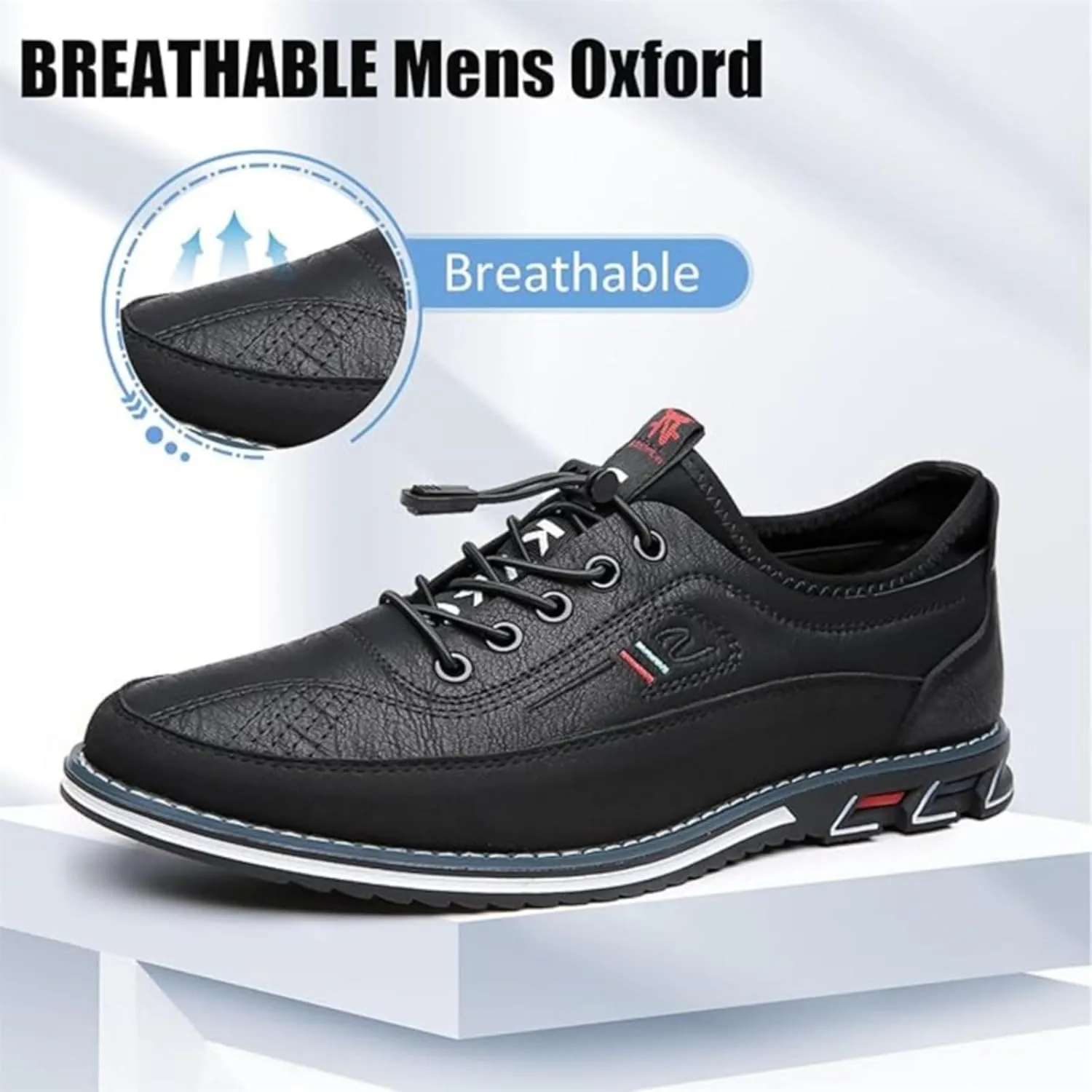 Mens Dress Shoes Casual Oxfords Lace-Up Lightweight Formal Business Shoes Leather Loafers Fashion Sneakers Driving Loafers Orange