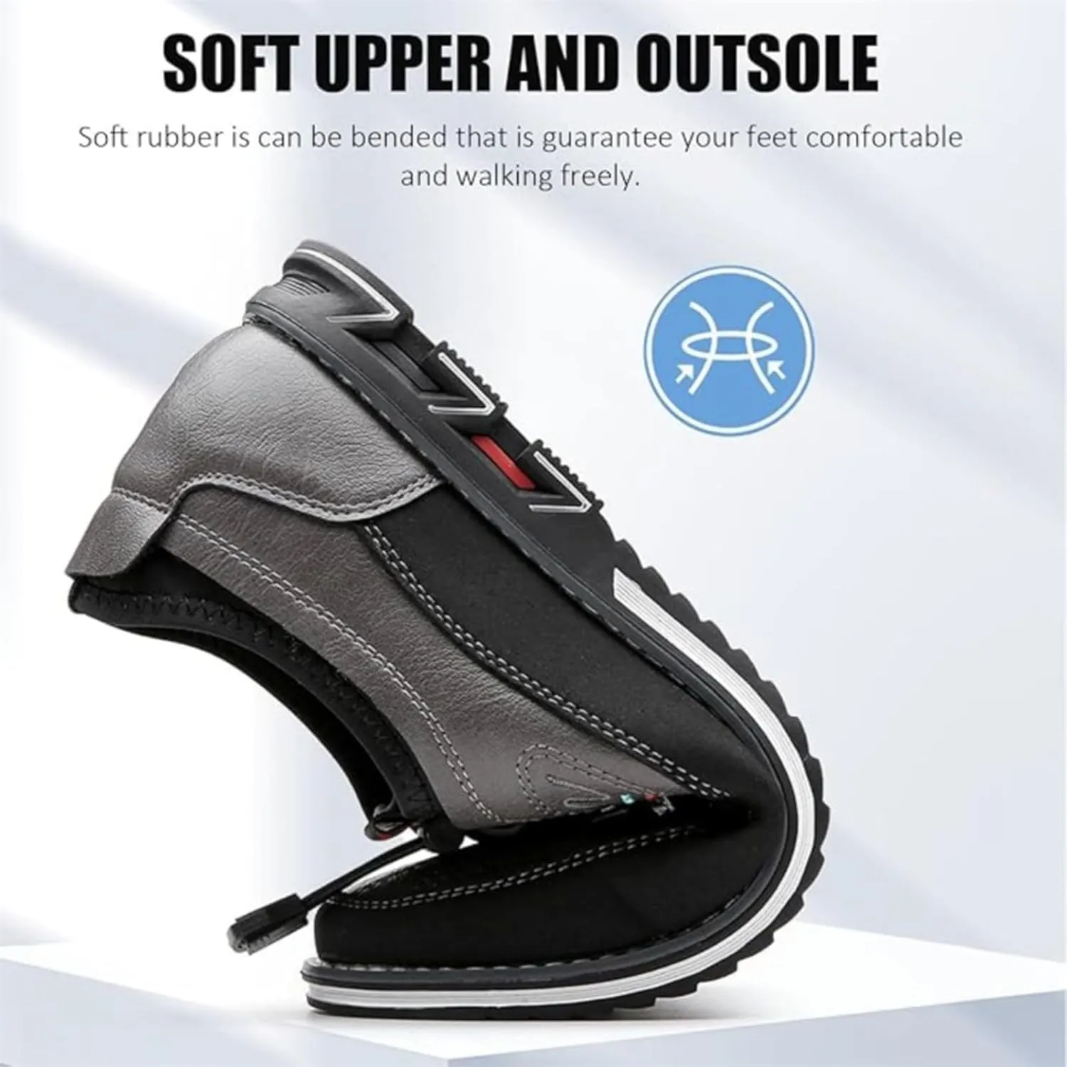 Mens Dress Shoes Casual Oxfords Lace-Up Lightweight Formal Business Shoes Leather Loafers Fashion Sneakers Driving Loafers Orange