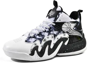 Men's High Top Anti-Slip Cushioning Basketball Shoes Fashion Running Sneakers Light Training Athletic Shoes