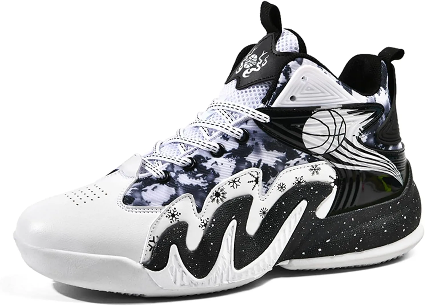 Men's High Top Anti-Slip Cushioning Basketball Shoes Fashion Running Sneakers Light Training Athletic Shoes