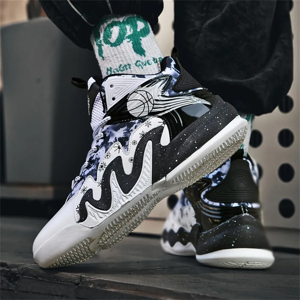 Men's High Top Anti-Slip Cushioning Basketball Shoes Fashion Running Sneakers Light Training Athletic Shoes