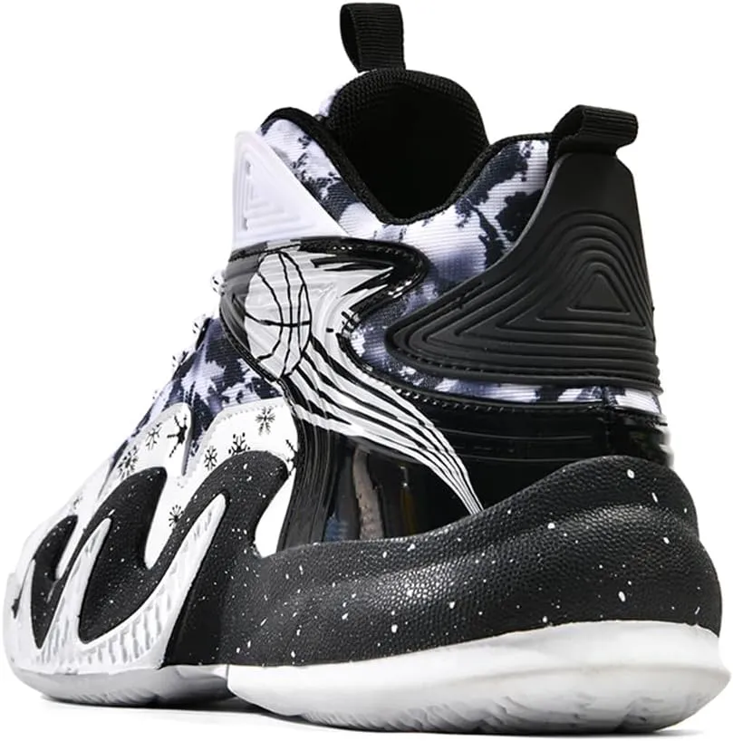 Men's High Top Anti-Slip Cushioning Basketball Shoes Fashion Running Sneakers Light Training Athletic Shoes