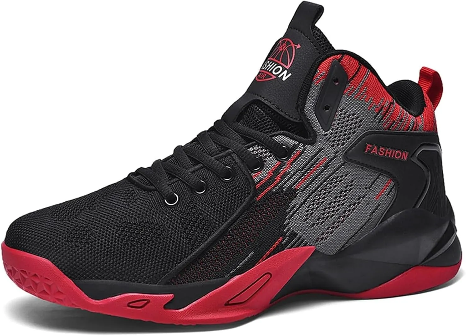 Men's High Top Basketball Shoes Fashion Running Sneakers Non Slip Training Lace Up Athletic Shoes Outdoor Sports Shoes for Men