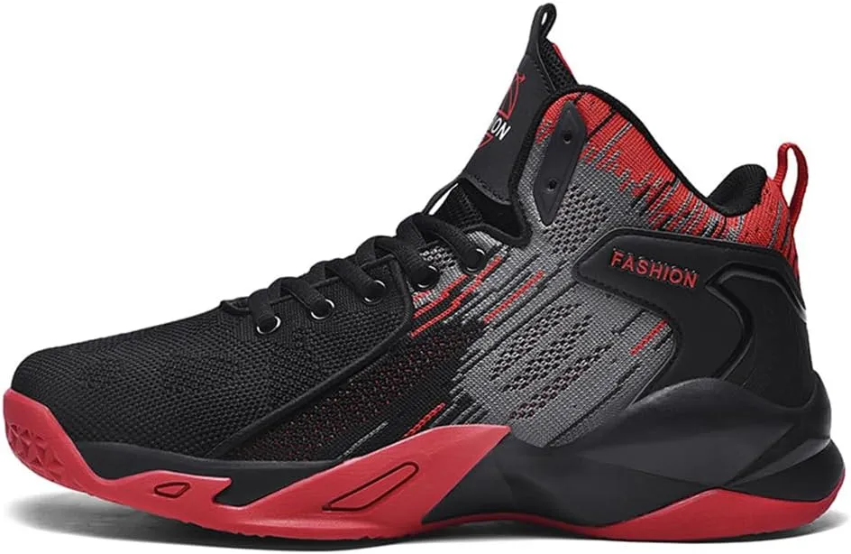 Men's High Top Basketball Shoes Fashion Running Sneakers Non Slip Training Lace Up Athletic Shoes Outdoor Sports Shoes for Men