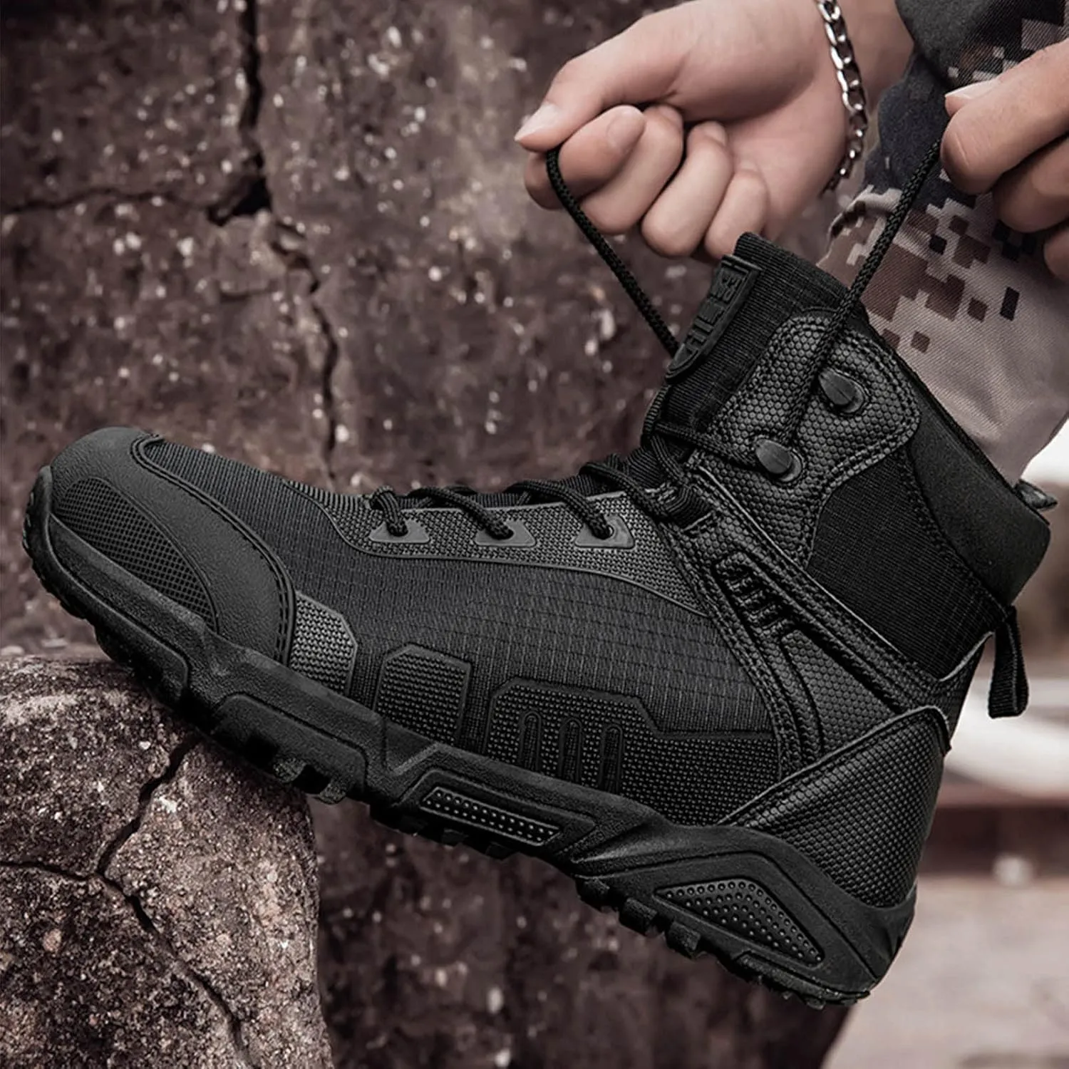 Men's Lightweight Hiking Boots Hunting Boots Work Boots Military Tactical Boots Motorcycle Combat Boots