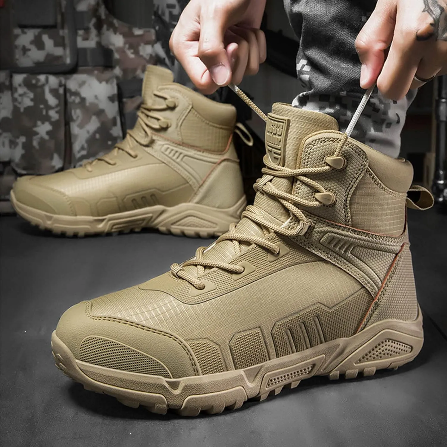 Men's Lightweight Hiking Boots Hunting Boots Work Boots Military Tactical Boots Motorcycle Combat Boots