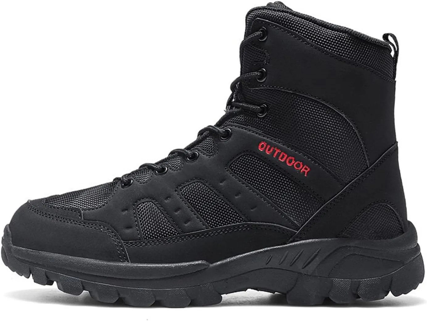 Men's Lightweight Waterproof Hiking Boots Side Zipper Outdoor Work Boots