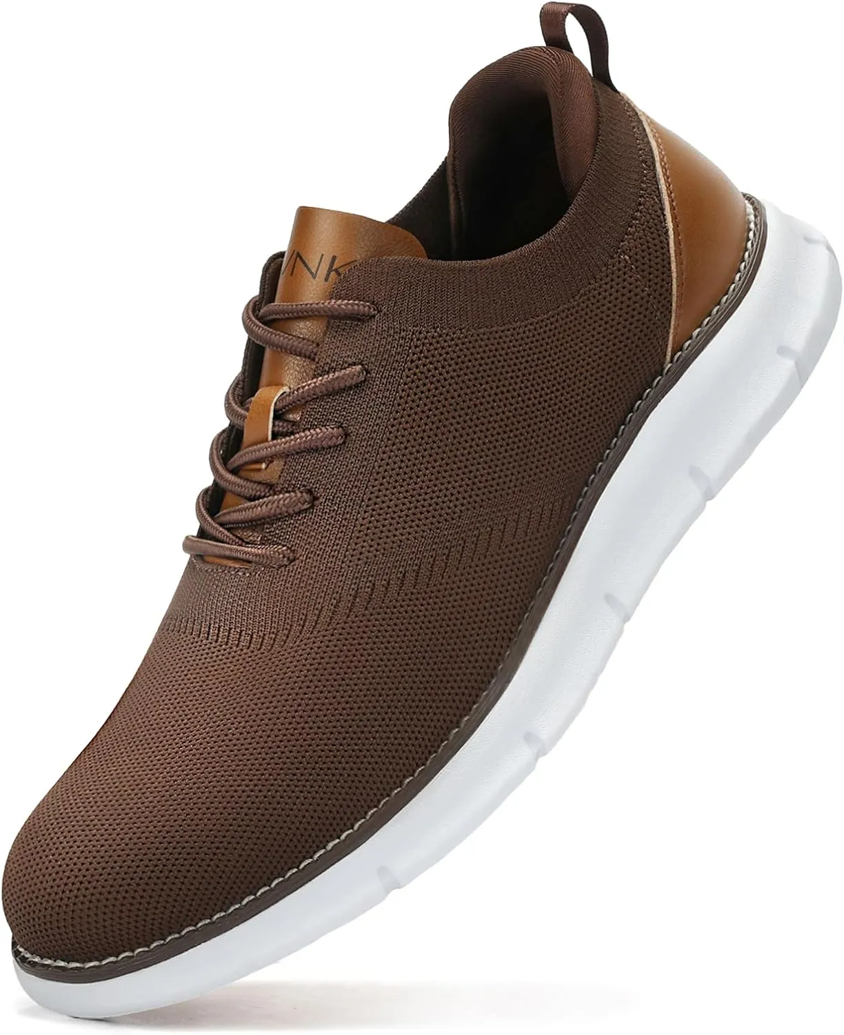 Men's Mesh Dress Shoes Casual Business Lace Up Oxford Sneakers Lightweight Breathable Walking Shoes Comfortable Thick Sole Tennis Footwear