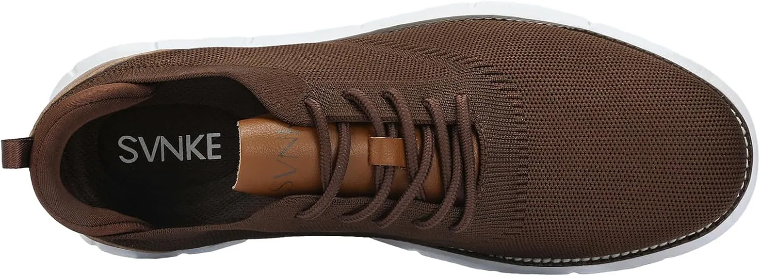 Men's Mesh Dress Shoes Casual Business Lace Up Oxford Sneakers Lightweight Breathable Walking Shoes Comfortable Thick Sole Tennis Footwear