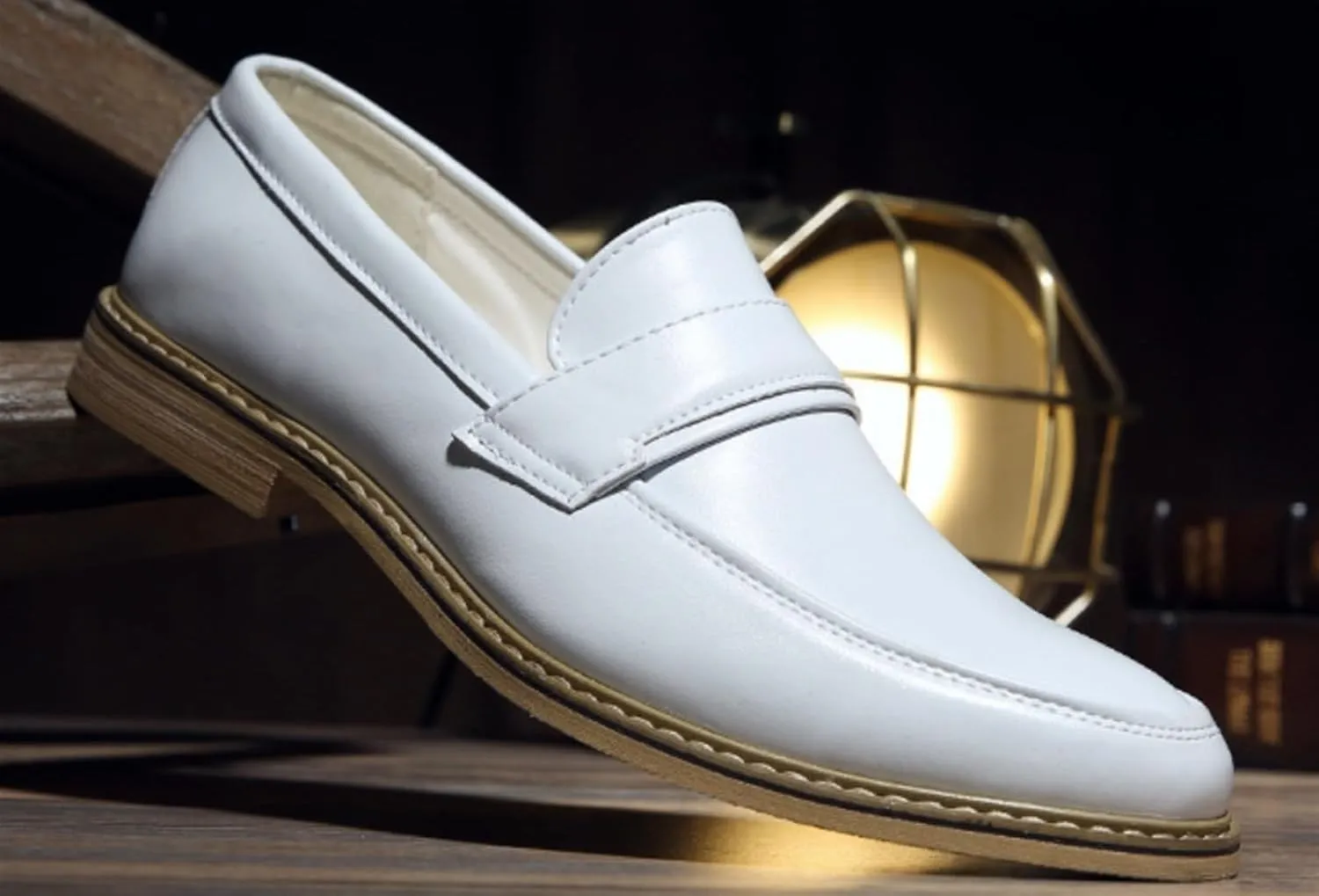 Men's Slip-On Penny Loafers Shoes Office Dress Shoes Formal Oxfords Shoes Cap Toe Casual Business Loafers Outdoor Walking Shoes Derby Shoes for Men