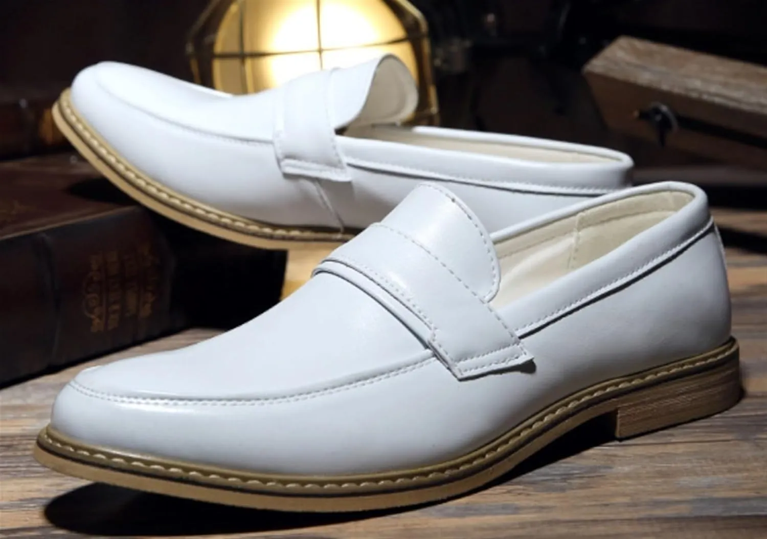 Men's Slip-On Penny Loafers Shoes Office Dress Shoes Formal Oxfords Shoes Cap Toe Casual Business Loafers Outdoor Walking Shoes Derby Shoes for Men