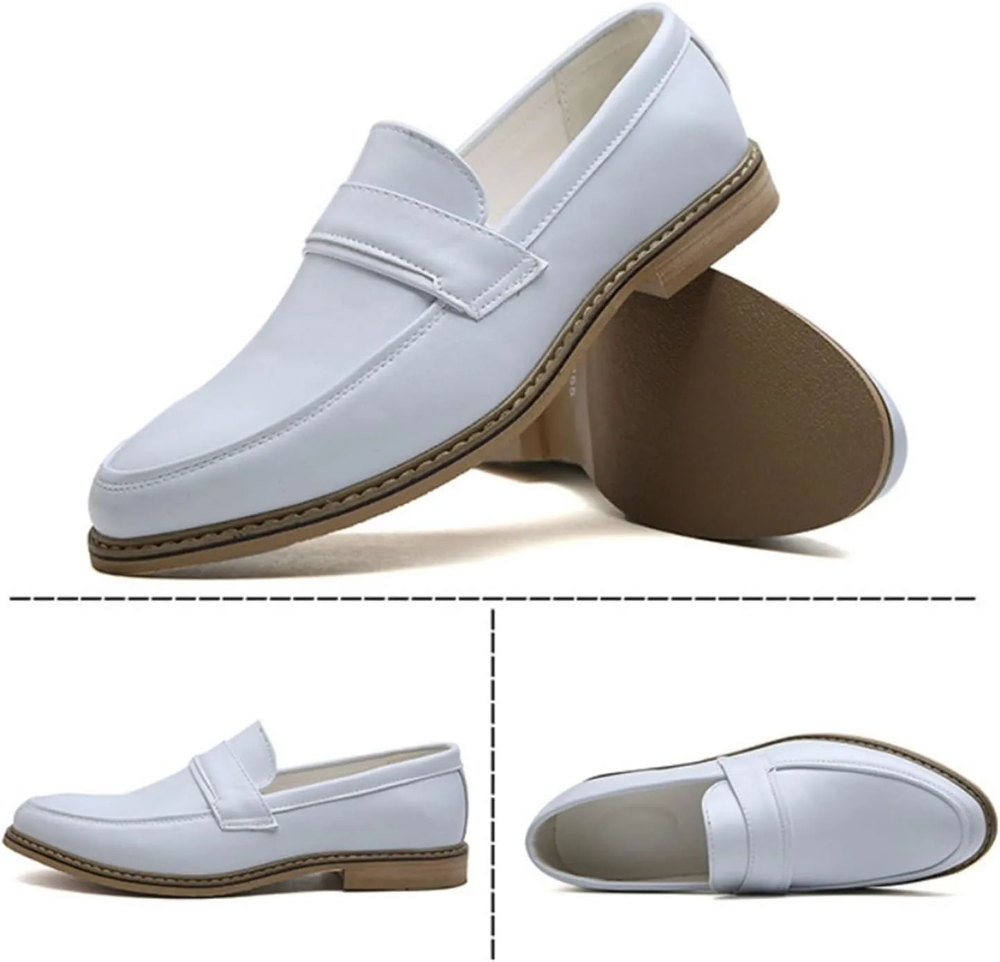 Men's Slip-On Penny Loafers Shoes Office Dress Shoes Formal Oxfords Shoes Cap Toe Casual Business Loafers Outdoor Walking Shoes Derby Shoes for Men