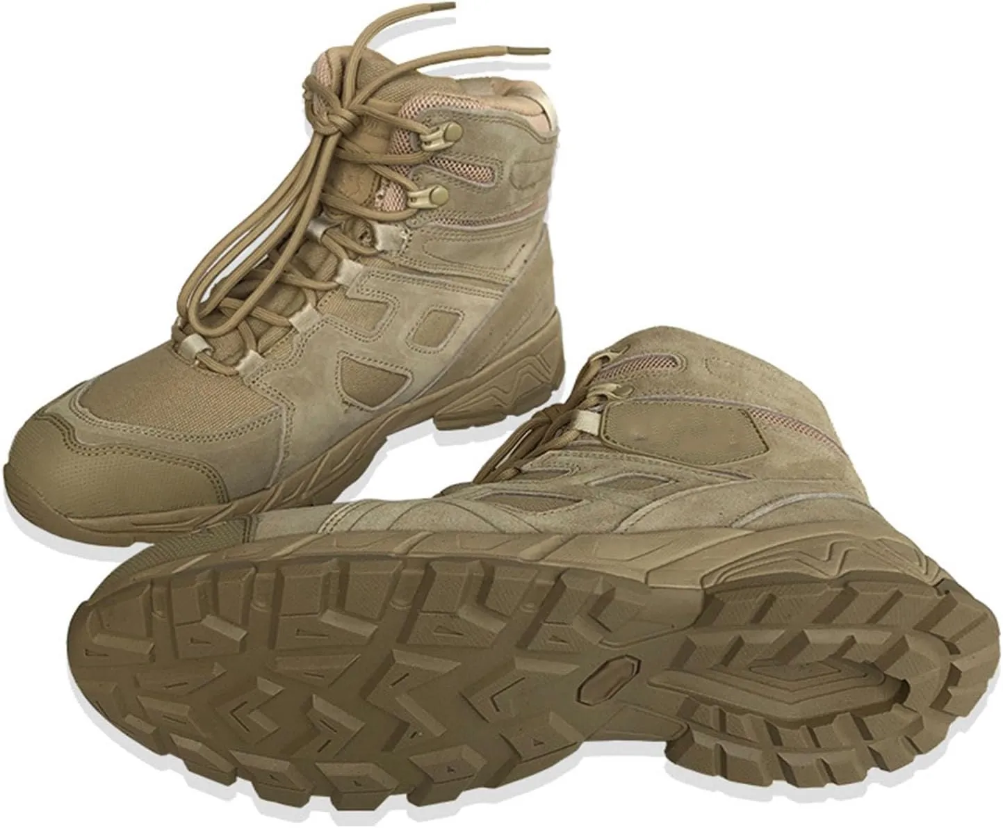 Men's Tactical Waterproof Boots, Durable Comfortable Coated Leather Combat Hiking Shoes