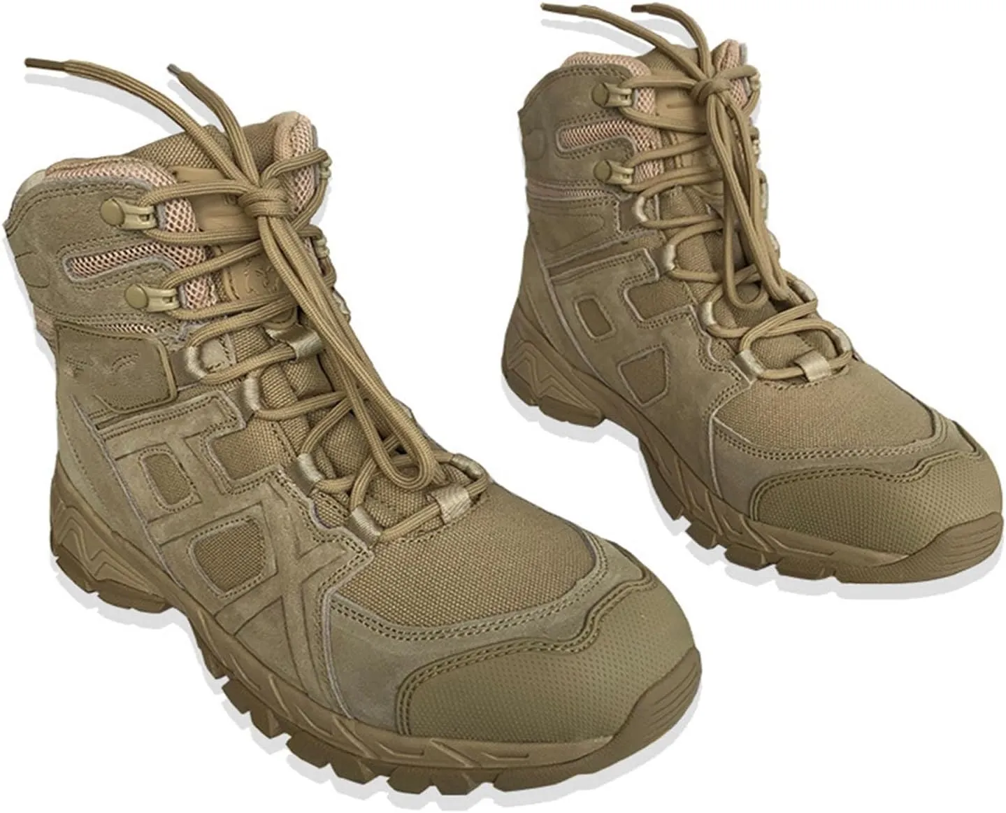 Men's Tactical Waterproof Boots, Durable Comfortable Coated Leather Combat Hiking Shoes