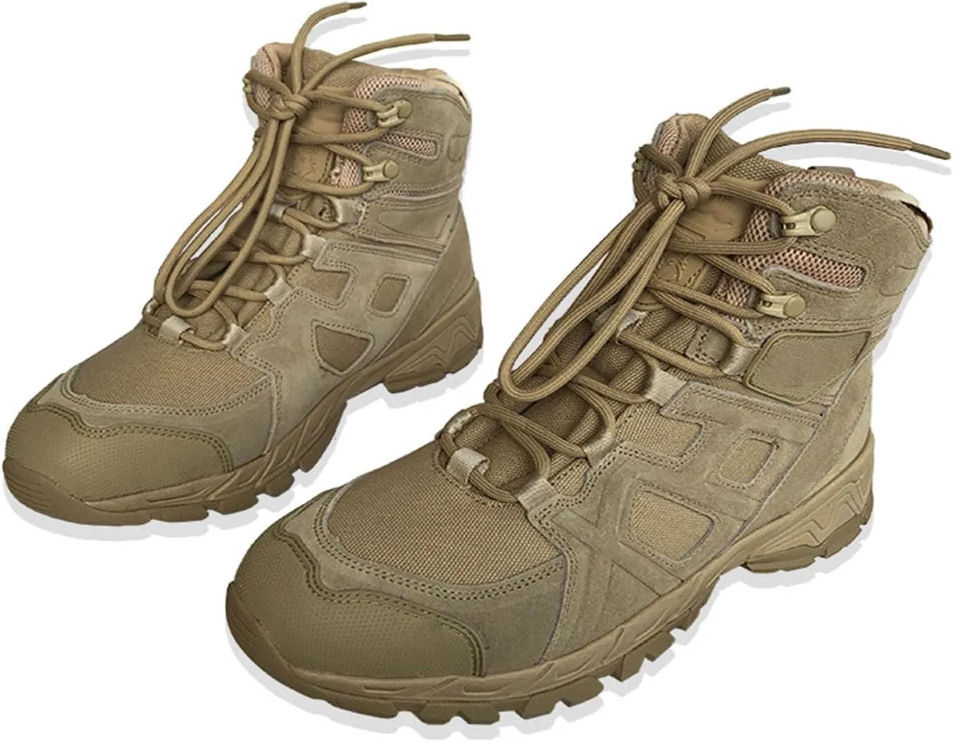 Men's Tactical Waterproof Boots, Durable Comfortable Coated Leather Combat Hiking Shoes