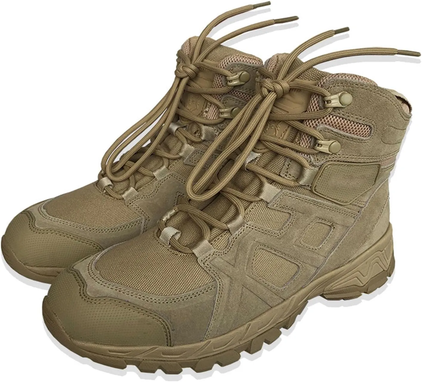Men's Tactical Waterproof Boots, Durable Comfortable Coated Leather Combat Hiking Shoes