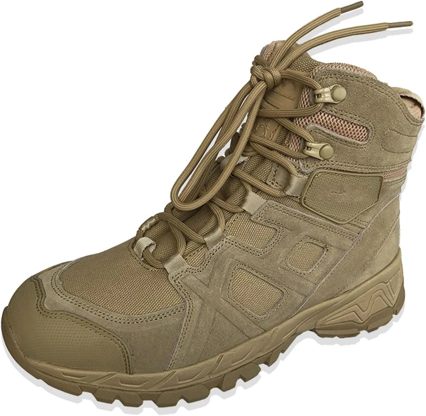 Men's Tactical Waterproof Boots, Durable Comfortable Coated Leather Combat Hiking Shoes