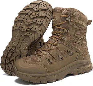 Men's Waterproof Anti Slip Wear-Resistant Tactical Hiking Boots Military Work Boots Combat Boots Outdoor Hiking Breathable Military Shoes