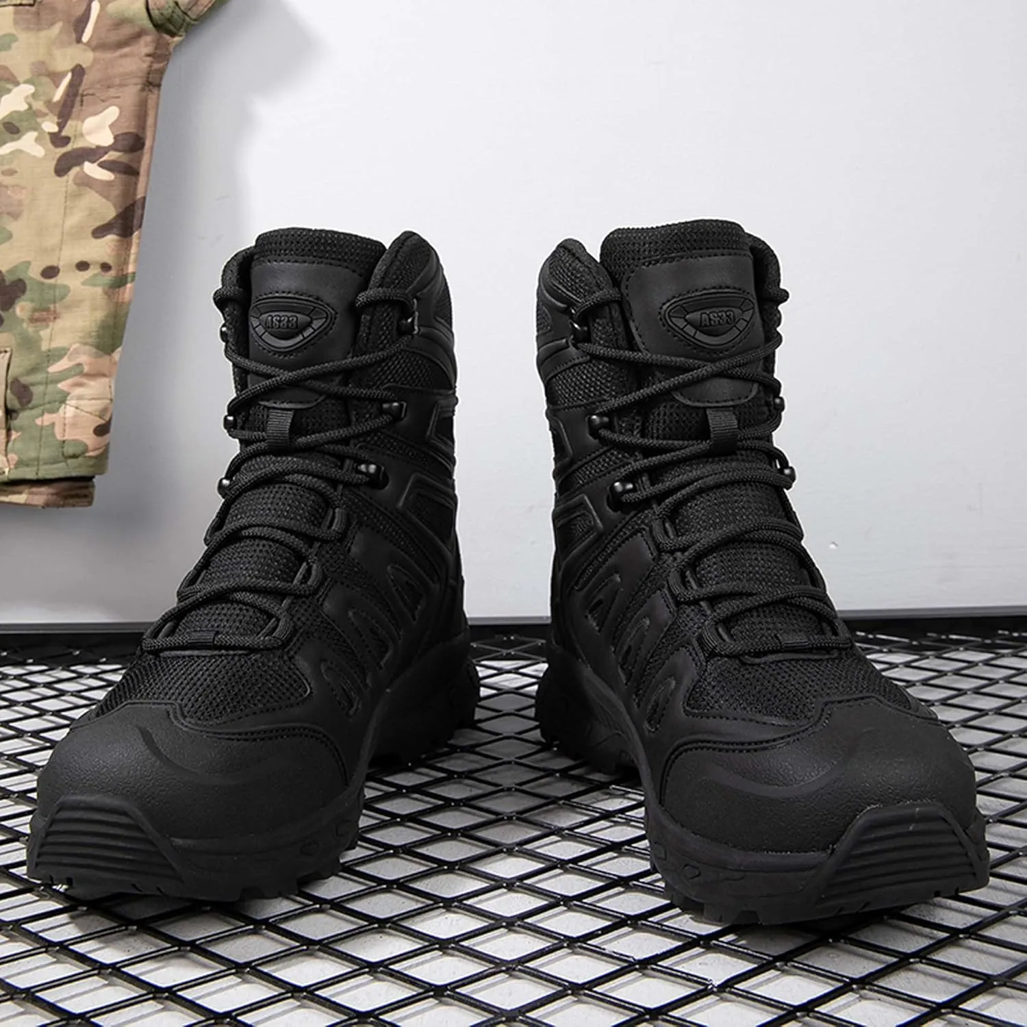 Men's Waterproof Anti Slip Wear-Resistant Tactical Hiking Boots Military Work Boots Combat Boots Outdoor Hiking Breathable Military Shoes