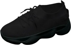 Mesh Slip On Black Non Slip Shoes for Women, Work Shoes & Restaurant Sneakers - Comfortable Gym Workout Work