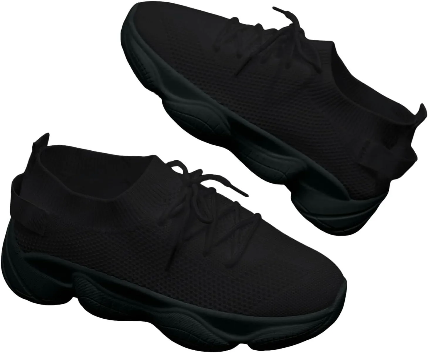 Mesh Slip On Black Non Slip Shoes for Women, Work Shoes & Restaurant Sneakers - Comfortable Gym Workout Work