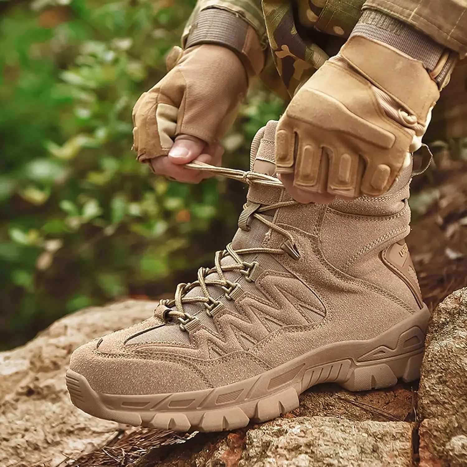 Military Boots For Men Tactical Boots Combat Boots Breathable Police Patrol Boots Lightweight Army Boots Waterproof Hiking Boots