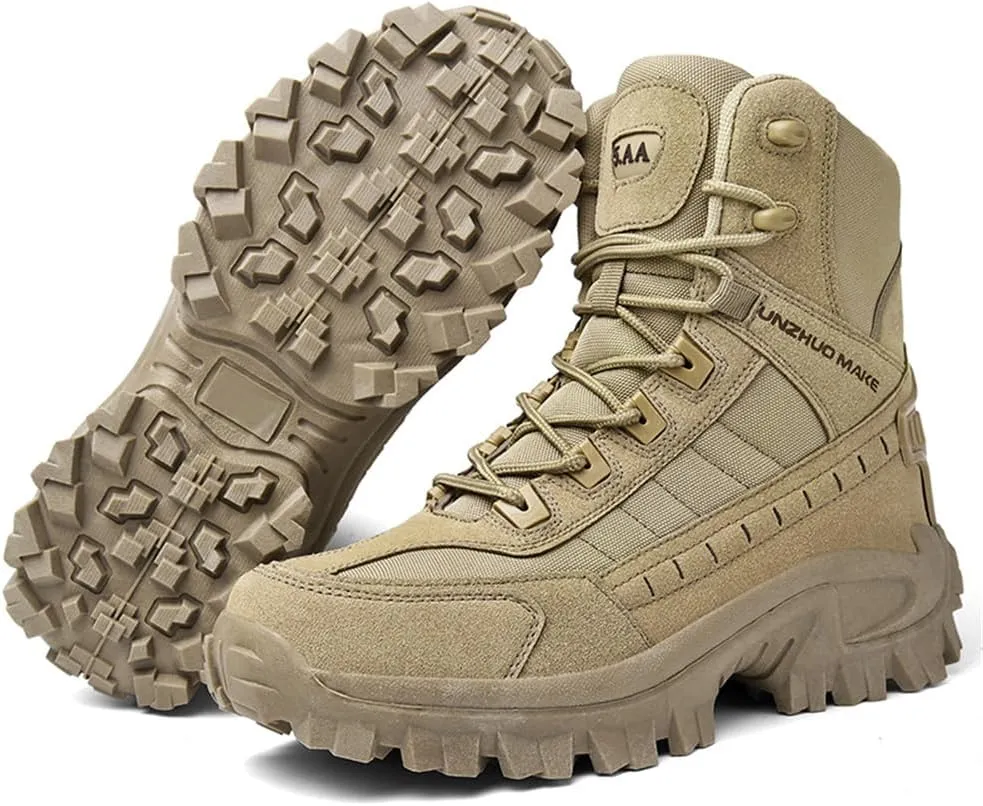 Waterproof Hiking Work Boots Men's Tactical Boots 6 Inches Lightweight Military Boots Breathable Outdoors Desert Boots