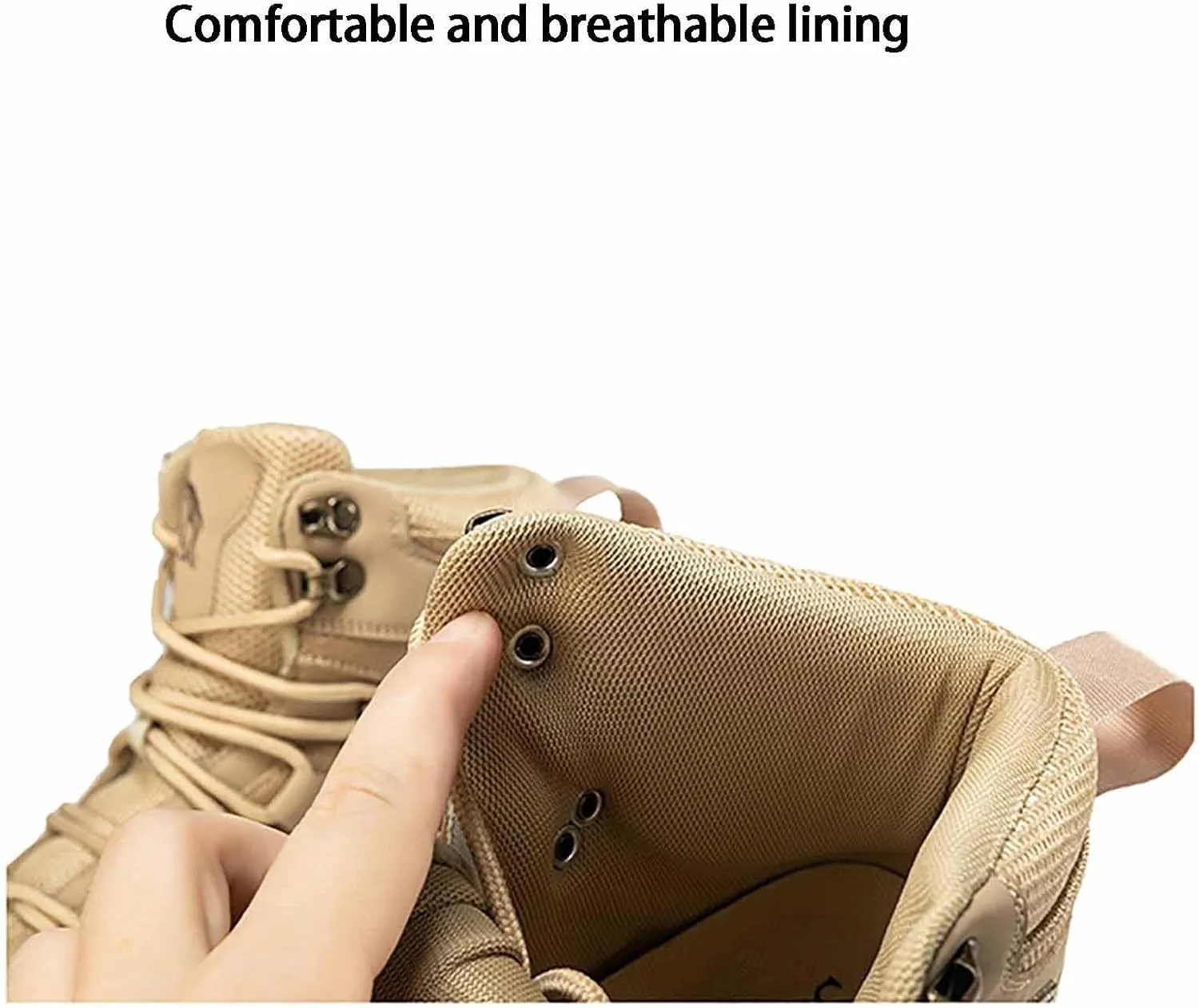 Waterproof Military Tactical Work Boots, Men's Tactical Army Boots with Sports Socks Lightweight Combat Boots Outdoor Hunting Jungle Hiking Boots
